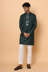 Deep Emerald Green Kurta Set