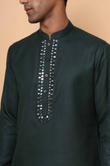 Deep Emerald Green Kurta Set
