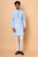Ethereal Blue Mirror Kurta Set