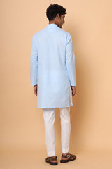 Ethereal Blue Mirror Kurta Set