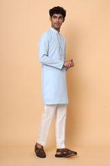 Ethereal Blue Mirror Kurta Set