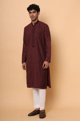 Maroon Muse : Pintuck Kurta Set