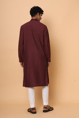 Maroon Muse : Pintuck Kurta Set