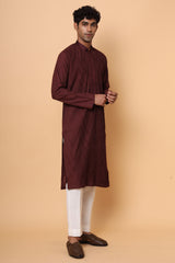 Maroon Muse : Pintuck Kurta Set