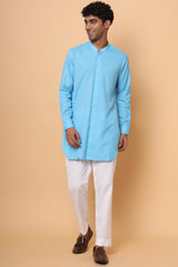 Blue Serenity: Three-piece Kurta Set