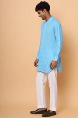 Blue Serenity: Three-piece Kurta Set