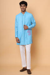 Blue Serenity: Three-piece Kurta Set