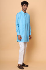 Blue Serenity: Three-piece Kurta Set