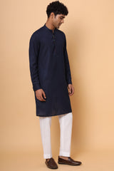 Navy Blue Kurta Set for Diwali Parties