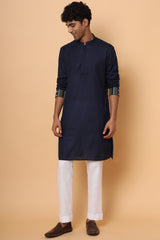 Navy Blue Kurta Set for Diwali Parties