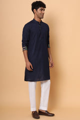 Navy Blue Kurta Set for Diwali Parties