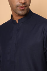 Navy Blue Kurta Set for Diwali Parties