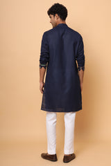 Navy Blue Kurta Set for Diwali Parties