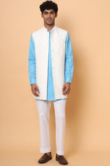 Blue Symphony: Three-piece Kurta Set