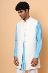 Blue Symphony: Three-piece Kurta Set