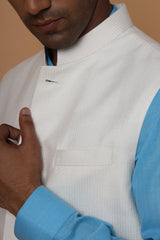 Blue Symphony: Three-piece Kurta Set