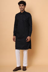 Onyx Black Pathani Kurta Set