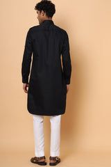 Onyx Black Pathani Kurta Set