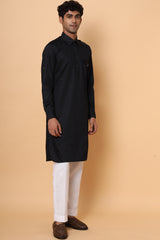 Onyx Black Pathani Kurta Set