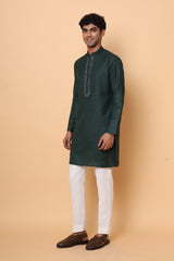 Deep Emerald Green Kurta Set