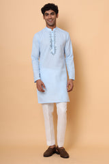 Ethereal Blue Mirror Kurta Set