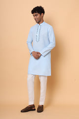 Ethereal Blue Mirror Kurta Set