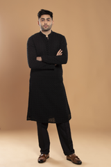Charcoal Chikankari Kurta