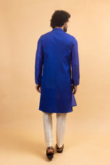 AZURE : Blue Embroidered Jacket Kurta Set